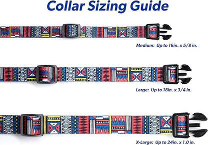 MS-5 Automatic Pet Door Collar, Genuine High Tech Pet Brand Dog Collar for Power Pet Doors - Deluxe Strap (Tribal, Large) - DC-TBL-MS5-L