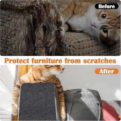 Cat Furniture Protector - 118" x 15.8" Trimmable Self-Adhesive Couch Scratch Protector from Cats, Cat DIY Climbing Couch Protector for Scratch Post Cat Tree Shelves Wall Indoor (Dark Gray)