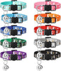 10Pcs Breakaway Cat Collars with Bell Star and Moon Cute Adjustable Kitten Collars with Pendant Glow in The Dark