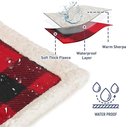 Kritter Planet Waterproof Dog Blanket, Reversible Water Proof Pet Blanket for Couch, Bed & Sofa, Washable Couch Covers for Large Dogs - Protects Furniture from Fur, Dirt, and Accidents