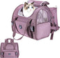Lollimeow Expandable Cat Carrier Backpack for Large Cats - Airline Approved Pet Carrier Backpack for Small Dogs, Hiking & Travel, Waterproof with Breathable Mesh, 14lbs Capacity (Plum, Standard)