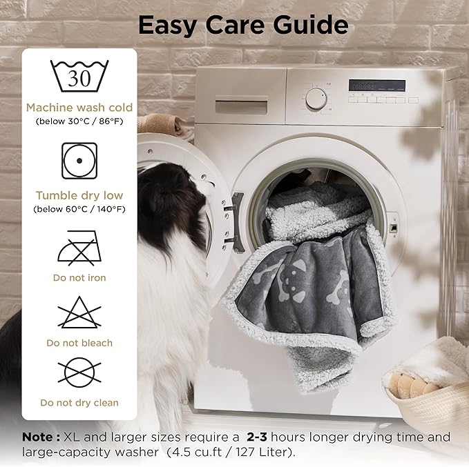 Bedsure Waterproof Blanket for Bed - Soft Print Sherpa Fleece Pet Cat Dog Blankets for Large Dogs Couch Protection, Soft Plush Reversible Furniture Protector, Twin Size, 60"x80", Smokey Grey