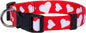 Native Pup Valentine’s Dog Collar- Valentines Day Pet Collars- Valentine Girly Hearts- Pink Red Heart- Cute Boy Girl Puppy Gift- Adjustable for Small, Medium, Large Breeds (Red Heart, Medium)