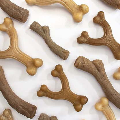 Nylabone Gourmet Style Wishbone Strong Chew Toy for Dogs, Bacon Flavor, Small - Up to 25 lbs, 1 Count