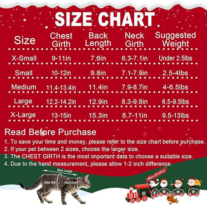 Dog Christmas Sweater Pet Winter Warm Coat Pajamas Small Dog Sweaters Reindeer Snowflake Christmas Sweater for Large Cats Small Dogs (Reindeer, XL)