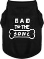 Discover Cozy Cotton Canine Wear: Soft, Lightweight, and Breathable Dog Shirt Vest with Eye-Catching Graphics(Bad to The Bone), Keeping Your Furry Friend Warm and Comfy! Black 3XL