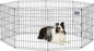 MidWest Homes for Pets Folding Metal Puppy / Dog Exercise Pen, Indoor/Outdoor Playpen with No Door, Provides 16 Sq Feet of Play Space, 30-Inches Tall, Black E-Coated