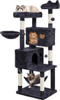 Yaheetech Multil-Level Cat Tree Cat House for Large Cats, 64.5in Cat Tower for Indoor Cats as Modern Activity Center with Scratching Posts & Platform & Perch & Hammock