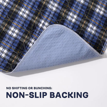 Non-Slip Bed Pads for Incontinence Washable (44" x 54"|2 Pack),Waterproof Bed Pads,Adult Washable Incontinence Bed Pads for Adults,Dog,Kids