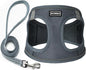 Dog Harness with Leash Set, No Pull Adjustable Reflective Step-in Puppy Pet Vest Harnesses for Small Medium Large Dogs and Cats,Grey S