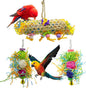 EBaokuup 3Pack Bird Chewing Toys Foraging Shredder Toy Parrot Cage Bird Loofah Hanging Toy for Cockatiel Conure African Grey Parrot