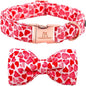 Lionheart Glory Dog Bow Collar with Hearts & Bows for Medium Dogs