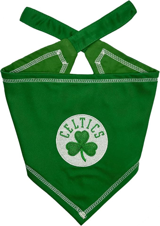 Pets First NBA Boston Celtics TIE Bandana, Size Large/X-Large. Dog Bandana Scarf Bib for Pet Cat Dog. The Ultimate Game-Day, Party Bandana