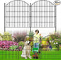 Decorative Garden Fence 32in (H) x24ft (L), 10 Pack No Dig Fence Animal Barrier for Dog, Arched Flower Bed Edging, Wire Border Panel Fencing for Yard Patio Outdoor Decor