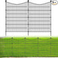 5 Panels No Dig Dog Fence Outdoor for Yard, 40 in(H) X 12 ft(L) Decorative Tall Garden Fence Animal Barrier, Rustproof Metal Wire Garden Edging and Borders, Temporary Fencing Stakes