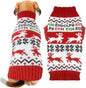Dog Christmas Sweater Xmas Pet Clothes Cute Reindeer Christmas Dog Costume Outfits Holiday Knitwear Puppy Cat Jumpers New Year Gifts for Small Medium Large Dogs(Red Runing Deer,XL)