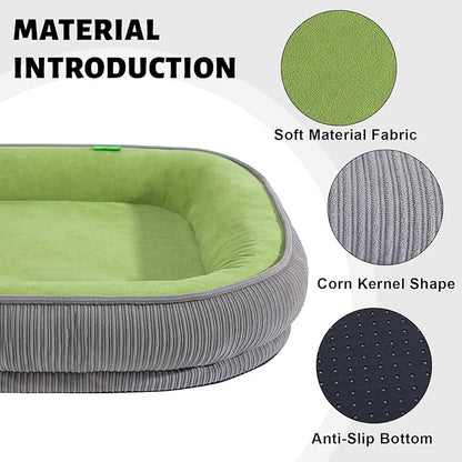 Orthopedic Small Dog Bed,Dog Sofa Bed with Egg Crate Foam with Four-Sided Bolster, Removable Cover & Non-Slip Bottom S