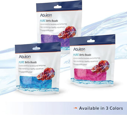 Aqueon Pure Betta Beads, Purple
