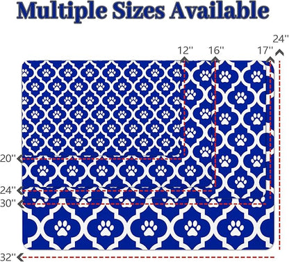 Dog Food Mat 16X24 Inch Pet Feeding Absorbent Mats for Floor Cat Water Bowl Placemats Non-Slip Washable Dog Mat for Food and Water
