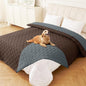 hyha Waterproof Dog Bed Blanket, Soft Pet Blankets, Waterproof Couch Cover for Dogs, Reversible Sofa Covers Washable for Furniture (82x102 Inch, Chocolate/Dark Grey)
