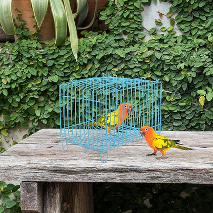 Kisangel Metal Bird Travel Cage Small Bird Cage Portable Carrier Storage s Carrying for Pet Product