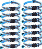 14 Pack Breakaway Cat Collar with Bell, Reflective Kitten Collar for Girl Boy Cats, Safety Buckle Adjustable 7.5-12.5 Inch, 0.4 Inch Width Lightweight, Pet Gifts (Sky Blue)