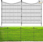 5 Panels No Dig Dog Fence Outdoor for Yard, 32 in(H) X 12 ft(L) Decorative Tall Garden Fence Animal Barrier, Rustproof Metal Wire Garden Edging and Borders, Temporary Fencing Stakes