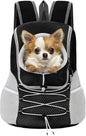 Pawaboo Pet Dog Carrier Backpack, Puppy Dog Travel Front Carrier for Small Medium Dogs Cats, Adjustable Breathable Dog Carrying Backpack with Safety Strips for Hiking, Walking (Black M Up to 10 lbs)