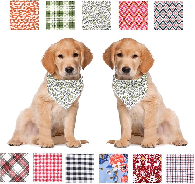 ARING PET Dinosaur Dog Bandanas, Summer Kerchief Triangle Bibs Scarf for Puppy Small Medium Large Boy Girl Dogs Cats-S