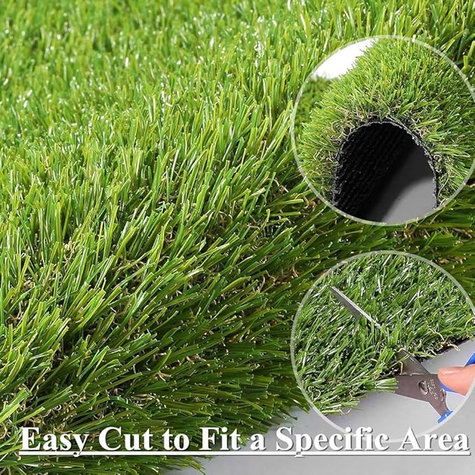 ALTRUISTIC Premium Artificial Grass Drainage Holes & Rubber Backing 70 oz Realistic Synthetic Grass Mat Extra-Heavy & Soft Pet Turf Fake Grass for Dogs or Outdoor Decor (10ft X 82ft)