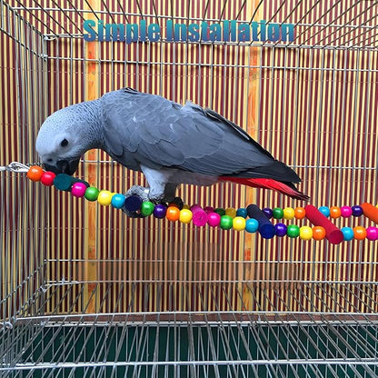 Bird Toys for Parrots Parrot Bridge, Swing Toys, and Ladders for Macaws, African Greys, Budgies, Cockatiels & Parakeets - Wooden Bird Ladder and Swing Toys for Play and Training (12.5Inch - 5 Ladders)