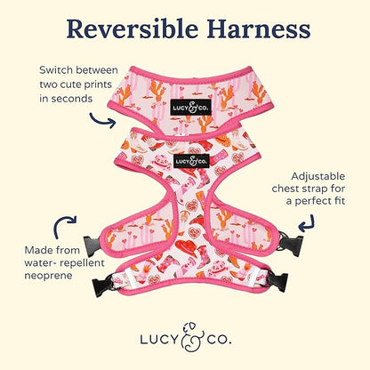 Lucy & Co. Little Lamb Dog Collar - Durable Lightweight Designer Collar for Pets - Adjustable Metal Safety Buckle - Yellow Floral - Small