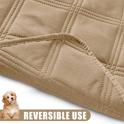 Smiry Waterproof Dog Bed Cover Blanket 68x82, Soft Reversible Pet Blanket, Washable Leakproof Cats Dogs Couch Cover for Sofa, Couch, Furniture, Camel/Camel