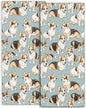 Cute Corgi Hand Towels - 2 Pack, 14.5" X 28",Soft Microfiber Polyester Light Blue Towel Set with Dog-Lover,for Fun Bathroom Kitchen Spa Hotel Decor Gifts Women Girls
