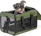 Dog Carrier Soft Sided, Large Cat Carrier with Inner Safety Leash, Pet Transport Carrier for Large Cats and Medium Dogs up to 20 Lbs, Collapsible Travel Puppy Carrier Bag -Green L