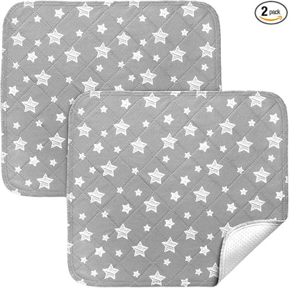 Waterproof Bed Pads Washable, Absorbent Chuck Pads for Incontinence, Washable Pee Pads for Dogs, Waterproof Mattress Protector for Seniors, Bedwetting Kids, Hospitals, Pets, 18"x16" 2 Pack