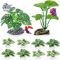10 PCS Aquarium Decorations Silk Aquarium Plants Betta Fish Tank Decor Artificial Fish Tank Decorations Plants for Betta, Goldfish, Turtle & Reptile Tanks Ornament