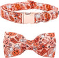Halloween Dog Collar, Pet Collar Dog Bow Pumpkin Girl Boy Holiday Pet Collar Gift Cute Soft Puppy Collar for Small Dogs
