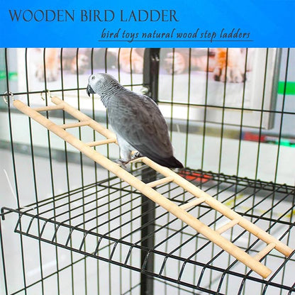 2pcs Bird Wooden Ladder Bird Ladders Wooden Ladder for Bird Cage Parrot Ladder Climbing Toy Birdie Basics (5 & 7 Step)