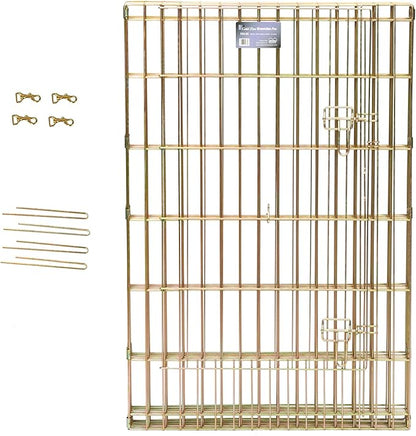 MidWest Homes for Pets Folding Metal Dog Exercise Pen, Indoor/Outdoor Playpen with Door, 16 Sq Feet of Play Space, 48-Inches Tall, Gold Zinc