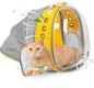 Cat Backpack Carrier Back Expandable Bubble Pet Carrier Backpack for Large Cat, Kitten and Dog, Designed for Hiking, Travelling and Outdoor Use (Back Expandable-Yellow)
