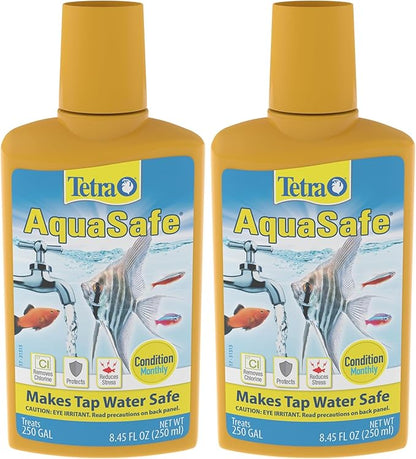 Tetra 16172 AquaSafe Fish Tank Water Conditioner, 8.45 fl oz (Pack of 2)
