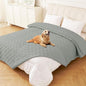 hyha Waterproof Dog Bed Blanket, Soft Pet Blankets, Waterproof Couch Cover for Dogs, Reversible Sofa Covers Washable for Furniture (82x102 Inch, Grey/Grey)