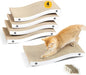 Cat Scratcher, Durable Scratch Pad, Corrugated Cardboard Scratching Board for Indoor Cats, Heavy Duty, Double-Sided Usability, Recyclable, with Catnip, Medium, 4 Packs