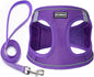 Dog Harness with Leash Set, No Pull Adjustable Reflective Step-in Puppy Pet Vest Harnesses for Small Medium Large Dogs and Cats,Purple S