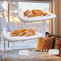 L&W BROS. 2PC Cat Window Perch Cushion Bed Cat Hammock with 4 Updated Suction Cups Easy to Assemble Window Bed for Heavy Large Cats (M 2Pc)