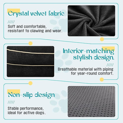 Waterproof Memory Foam Dog Beds for Extra Large Dogs Non-Slip Orthopedic Dog Beds Washable Couch Pet Bed with Removable Cover (Black, X-Large)