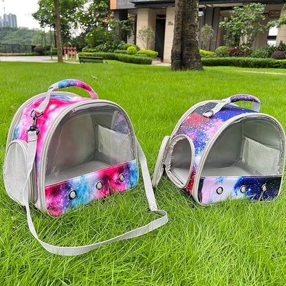 Bearded Dragon Travel Carrier, Guinea Pig Carrier Bag - Portable Small Animal Carrier Great for Bunny Lizard Hamster Hedgehog Outgoing Travel Carrying Case (Carrier - Blue)