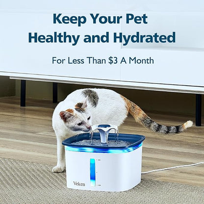 Veken Cat Water Fountain Filter, Classic 16 Pack Replacement Filters & 16 Pack Replacement Pre-Filter Sponges for 50oz, 84oz, 95oz or 108oz Automatic Pet Fountain Dog Water Dispenser