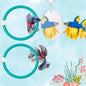 2 pcs Betta Ring Enrichment Toys with 1 pcs Betta Mirror, Exercise Training Ring and Floating Mirror for Fish Tank, Aquarium Feeding Rings with Floating Mirrors, Fish Toys, Bettas Toy (Teal, M-70mm)